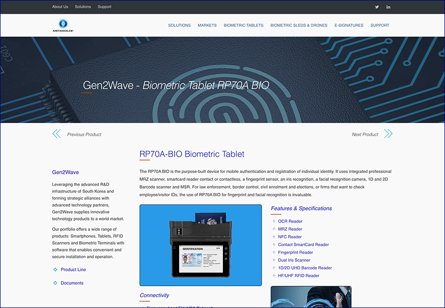 MetaDolce Website